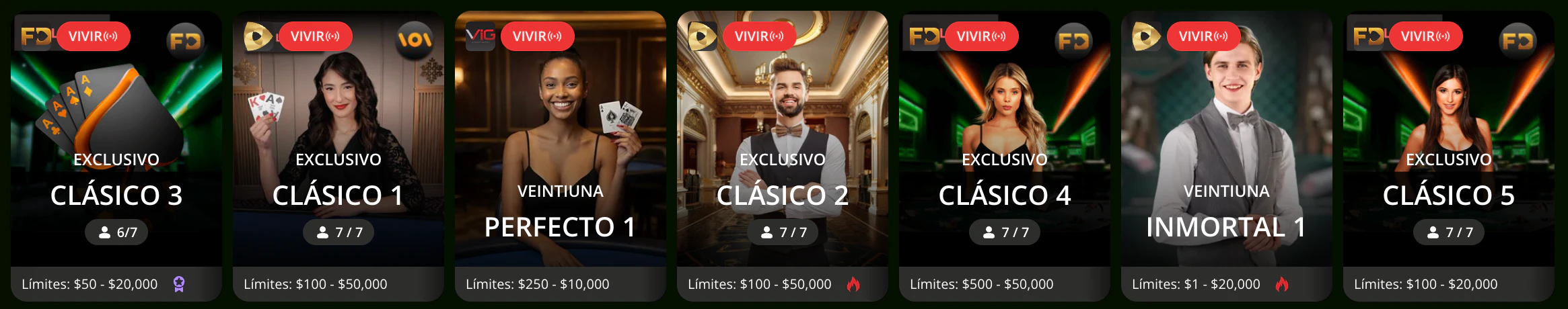 Mesas de casino en directo con crupier en vivo en Wild Casino